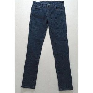 Kut From The Kloth Women's Size 10 Diana Skinny Blue With Swiss Polka Dots in...